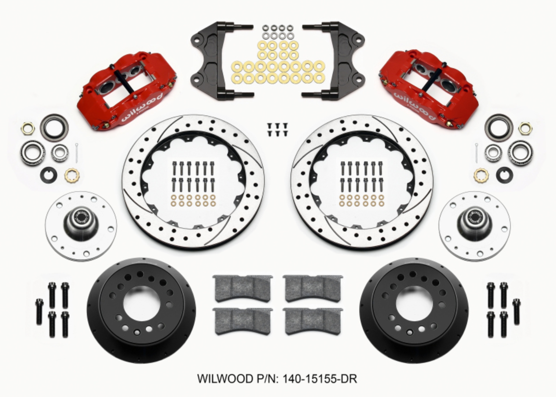 Picture of Wilwood Narrow Superlite 6R Front Hub Kit 12-88in Drill Red WWE ProSpindle 5x4-75in 5x5-00in Hub