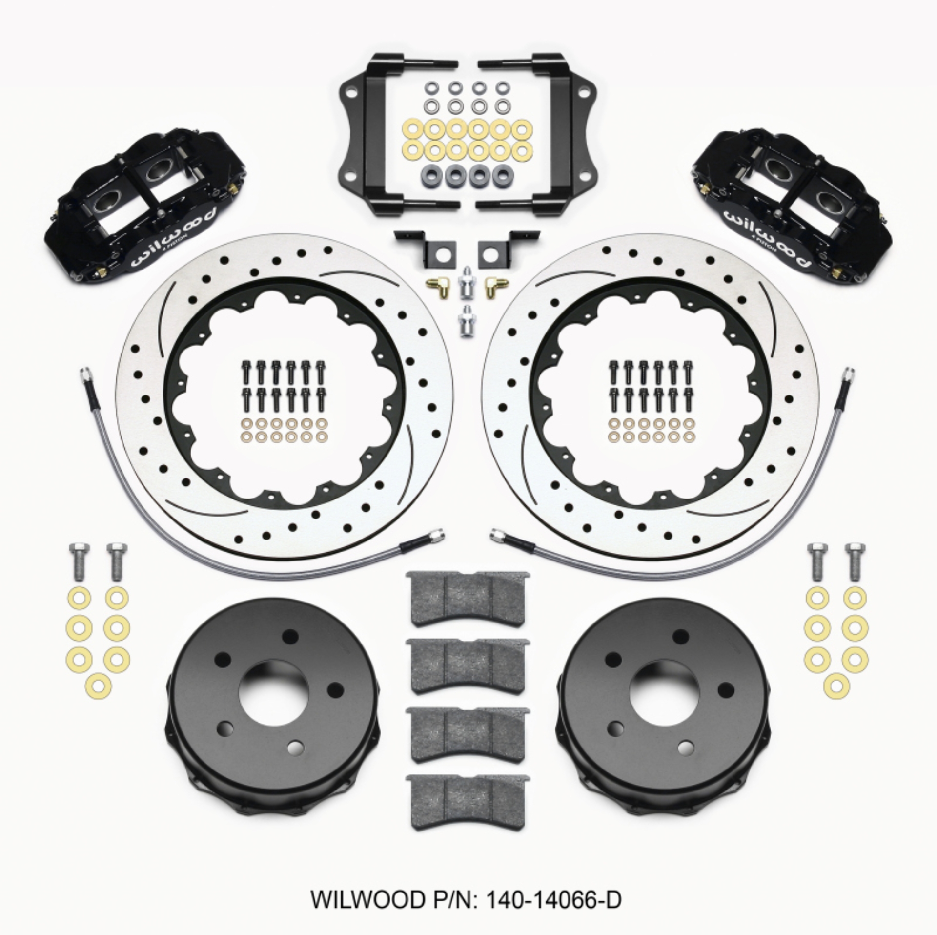 Picture of Wilwood Narrow Superlite 4R Rear Kit 14-00in Drilled 2007-up Jeep JK w-Lines