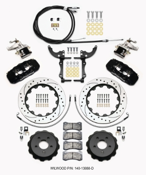 Picture of Wilwood AERO4 - MC4 Rear Kit 14-00 Drilled 2015-Up Mustang w-Lines & Cables