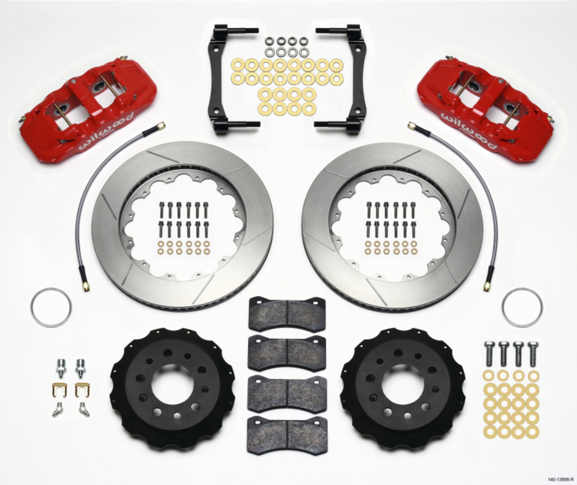 Picture of Wilwood AERO4 Rear Kit 14-25in Red 2014-Up Corvette C7 w-Lines
