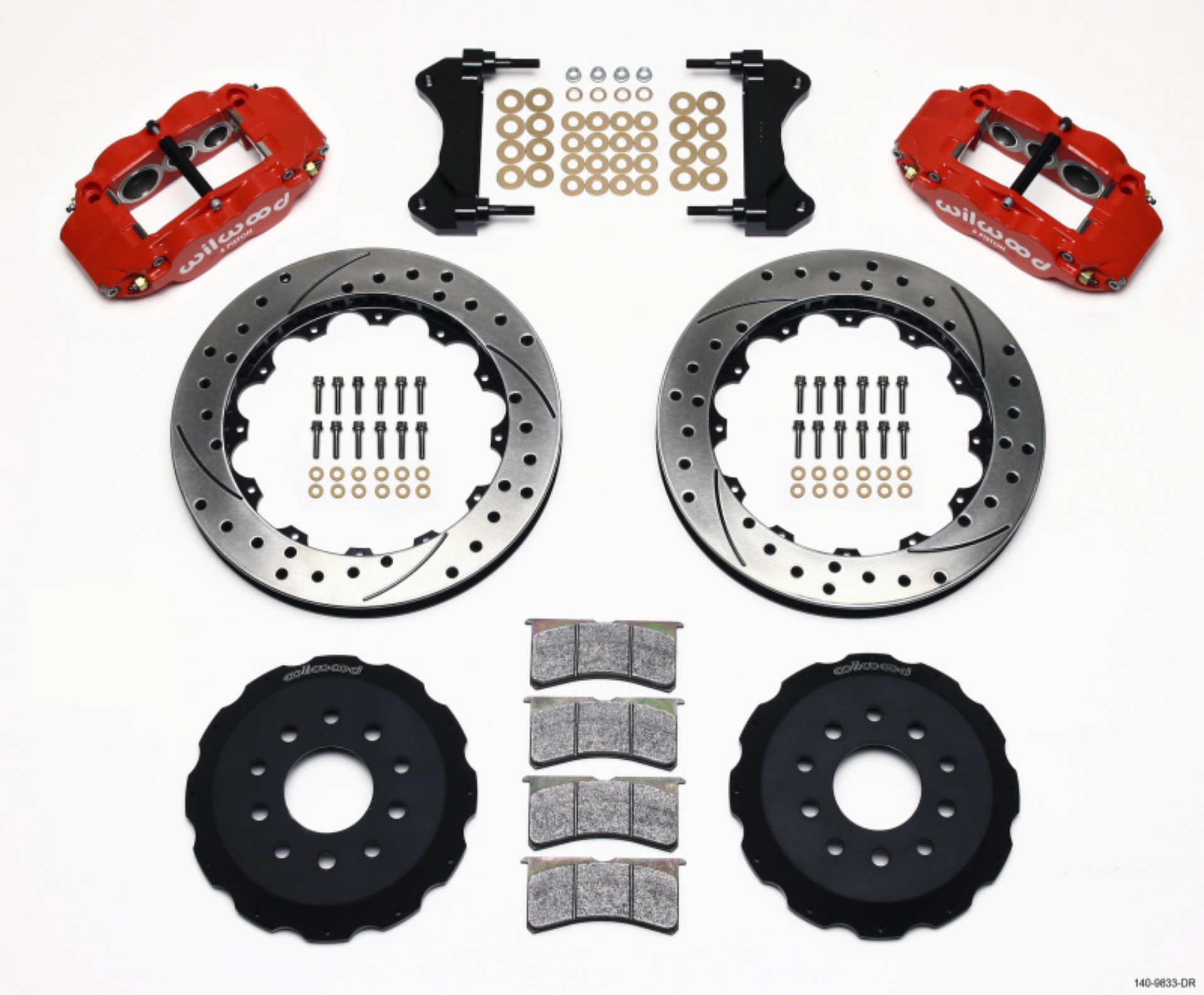 Picture of Wilwood Narrow Superlite 6R Front Hat Kit 13-06in Drilled Red 98-02 Camaro-Firebird