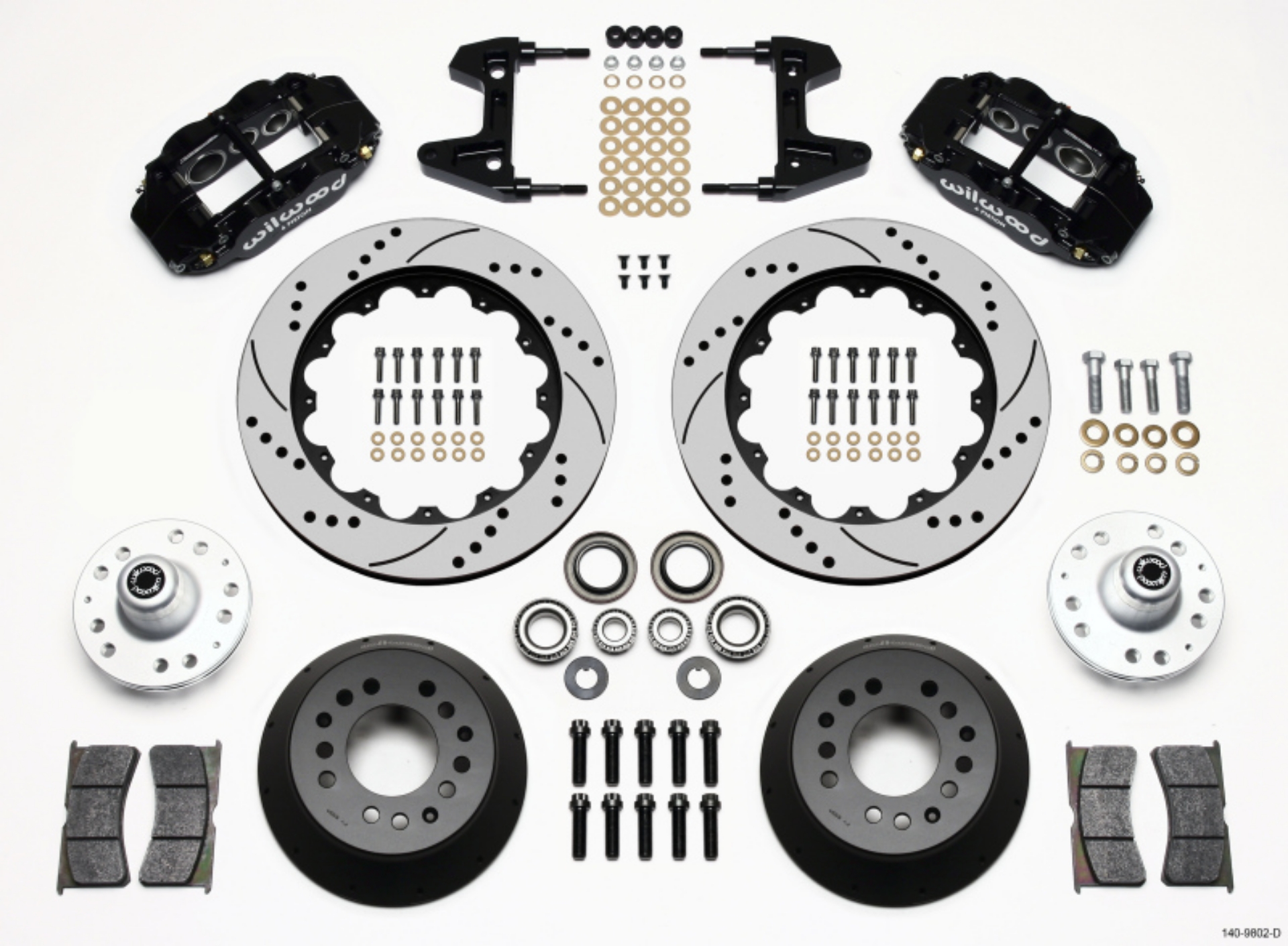 Picture of Wilwood Narrow Superlite 6R Front Hub Kit 14-00in Drilled 74-80 Pinto-Mustang II Disc Spindle only