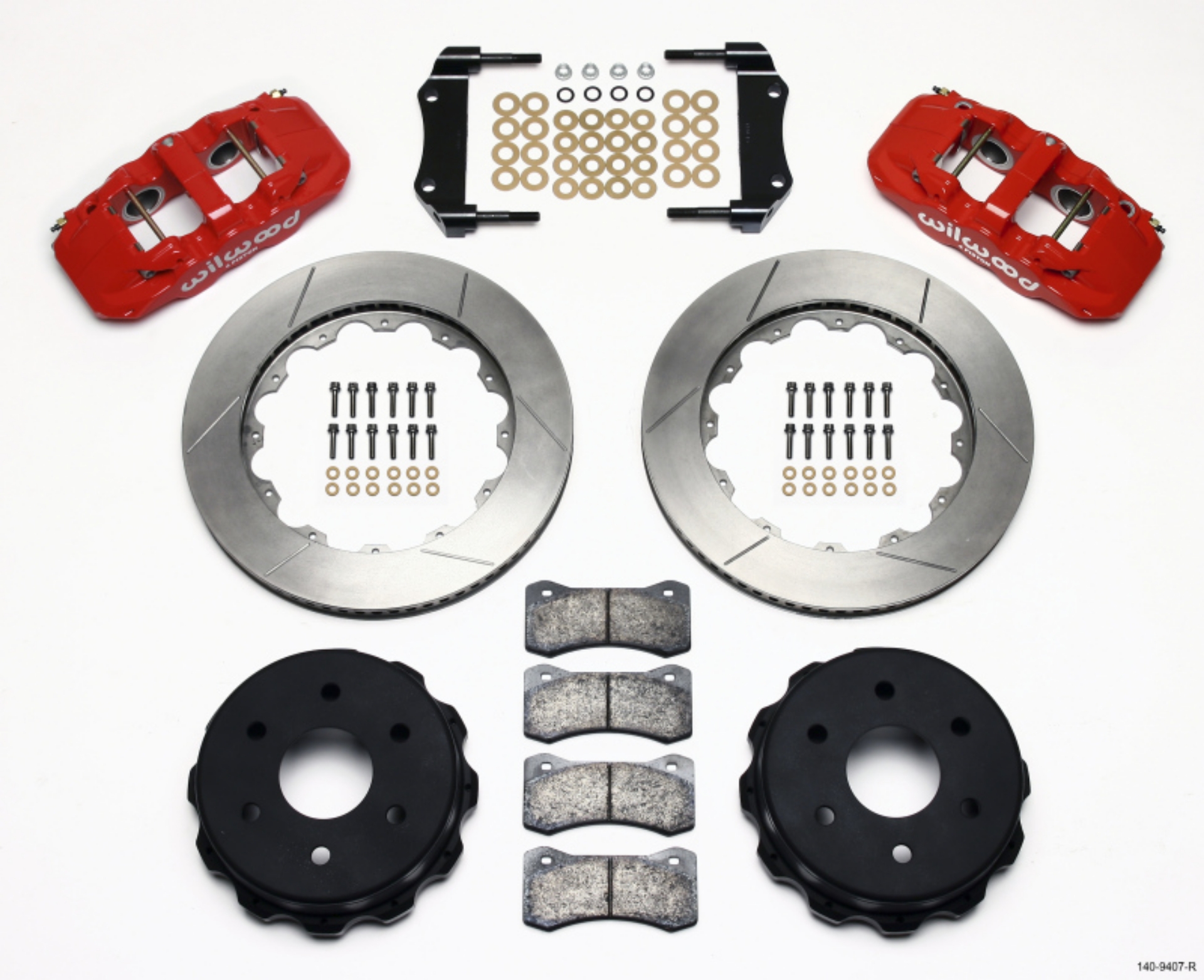 Picture of Wilwood AERO4 RearTruck Kit 14-25in Red 1999-2010 GM 1500-SUV 1 Piston OE Caliper