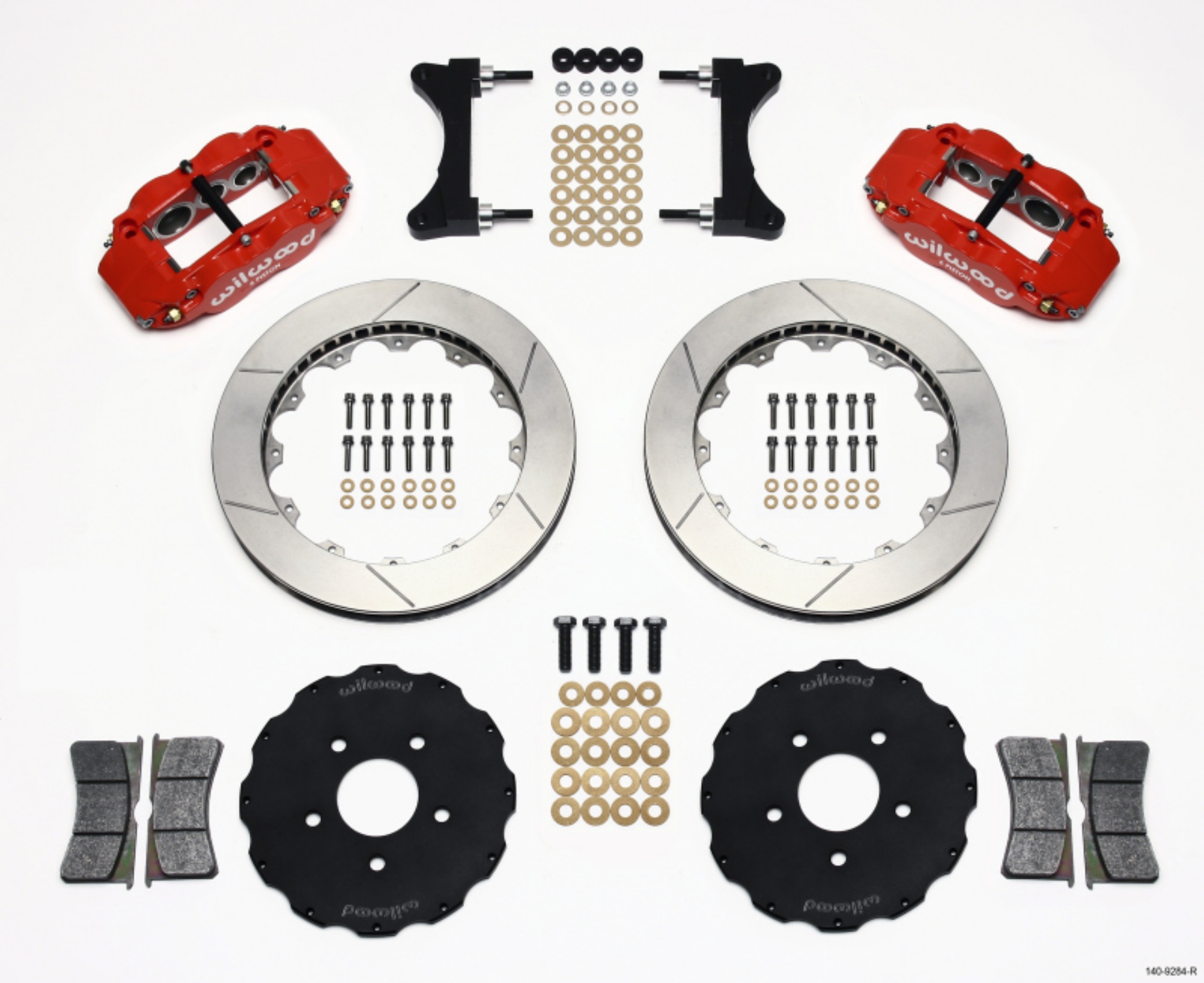 Picture of Wilwood Narrow Superlite 6R Front Hat Kit 13-06in Red Mitsubishi EVO VIII