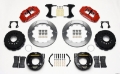 Picture of Wilwood Narrow Superlite 4R Rear P-Brk Kit 12-88in Red 58-64 Olds-Pontiac Ends 2-81in Offset