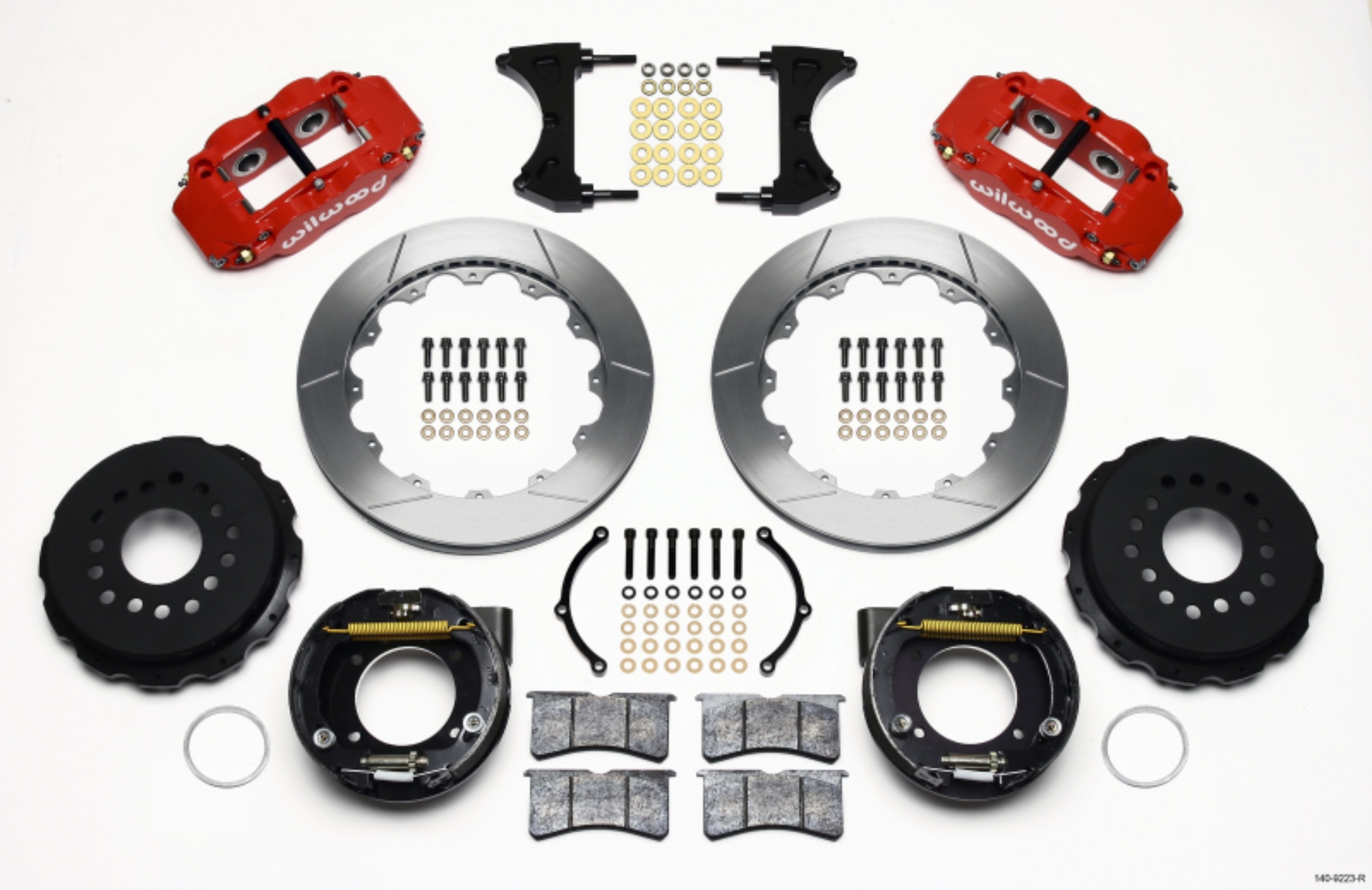 Picture of Wilwood Narrow Superlite 4R Rear P-Brk Kit 12-88in Red Ford 8-8 w-2-5in Offset-5 Lug