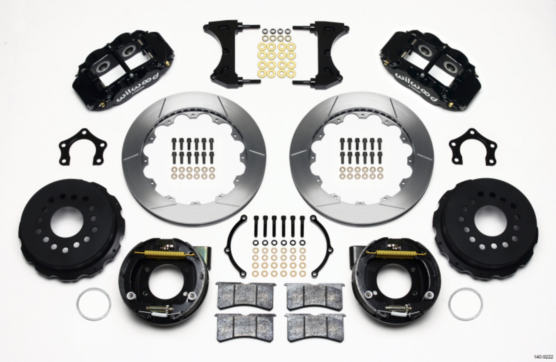 Picture of Wilwood Narrow Superlite 4R Rear P-Brk Kit 12-88in Mopar-Dana 2-36in Off w-Snap Ring Brng