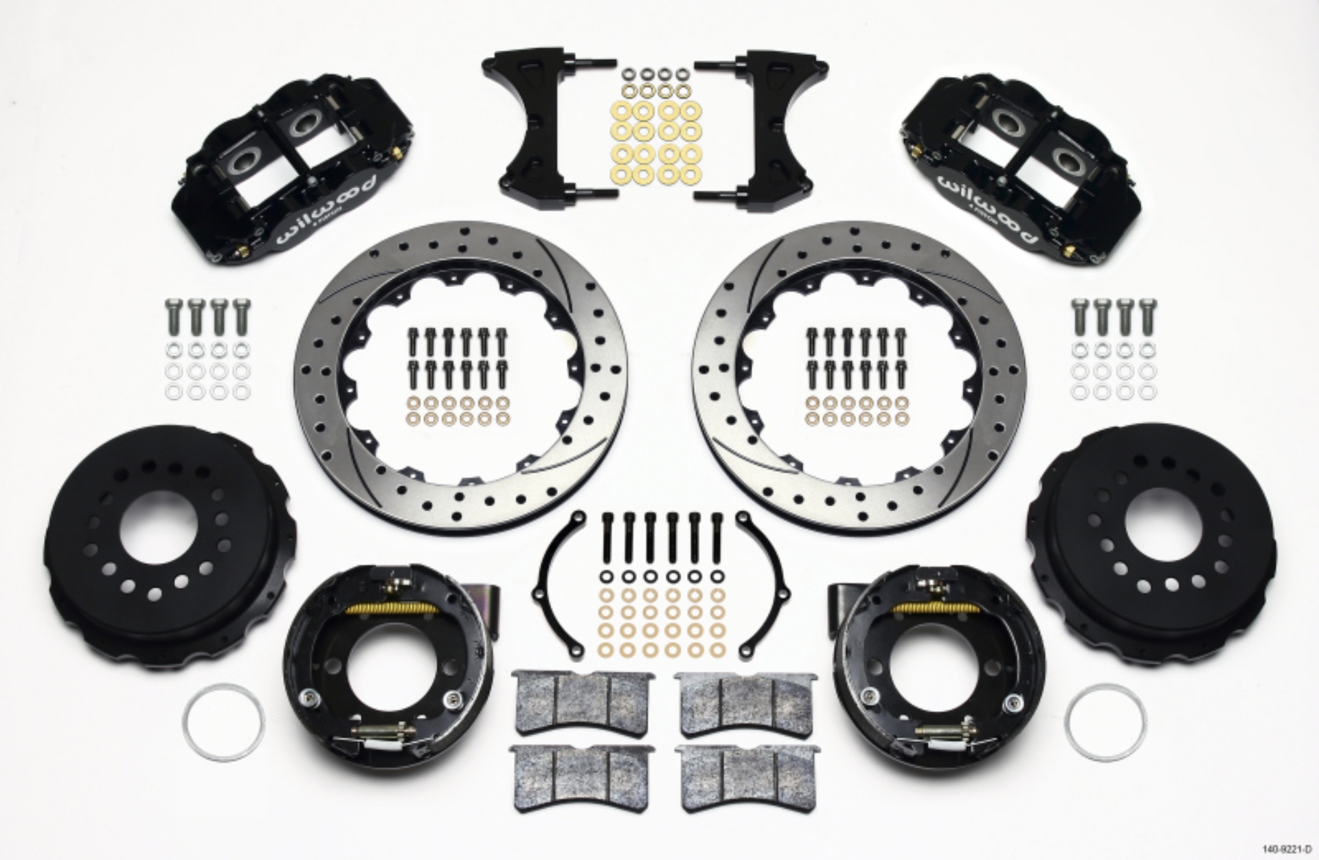 Picture of Wilwood Narrow Superlite 4R Rear P-Brk Kit 12-88in Drilled 2005-2014 Mustang