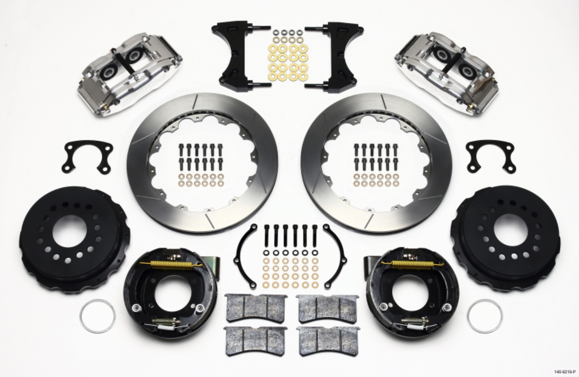 Picture of Wilwood Narrow Superlite 4R Rear P-Brk Kit 12-88in Polished Big Ford New Style 2-50in Offset