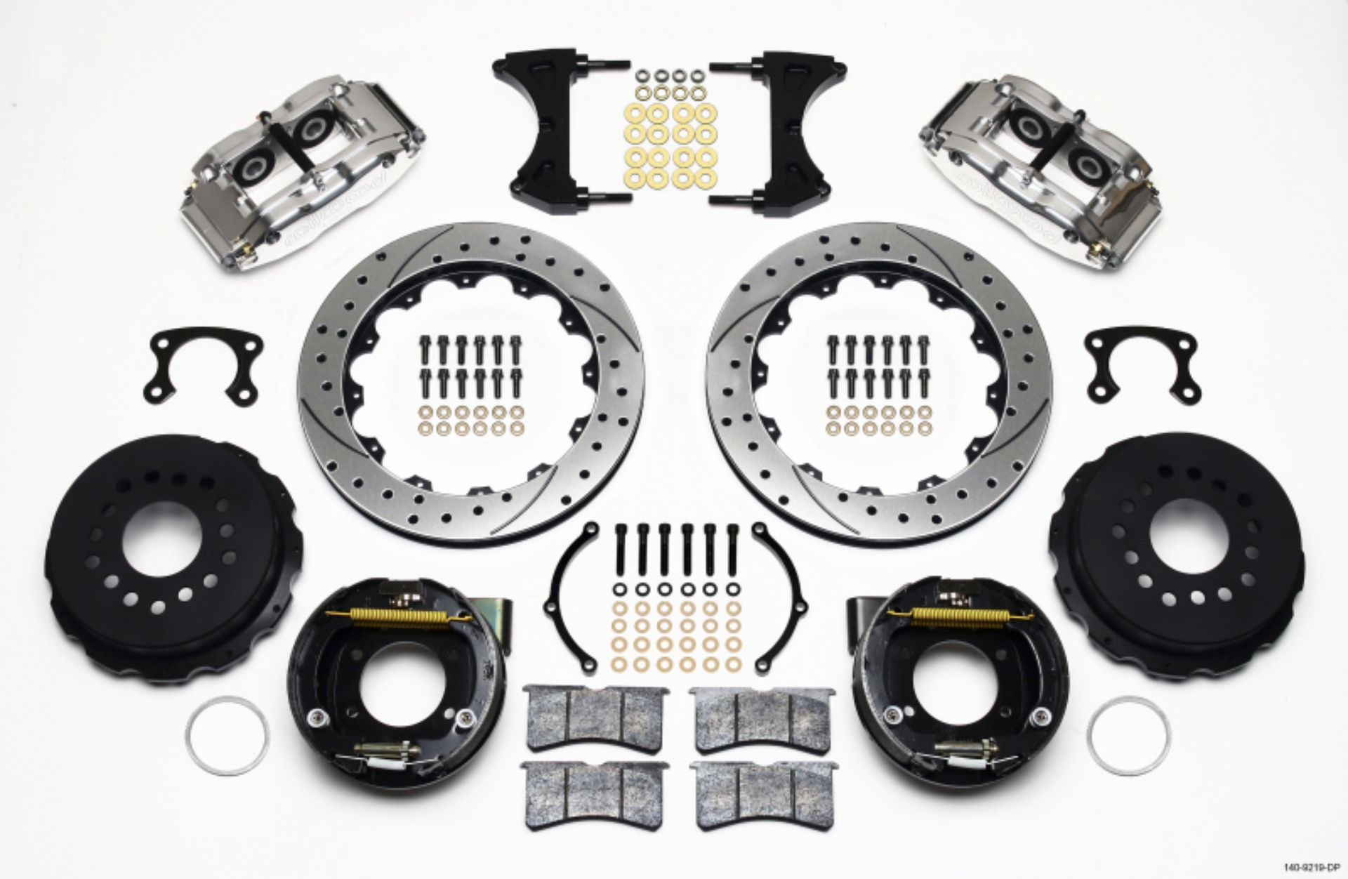 Picture of Wilwood Narrow Superlite 4R Rear P-Brk Kit 12-88in Drill Polish Big Ford New Style 2-50in Offset