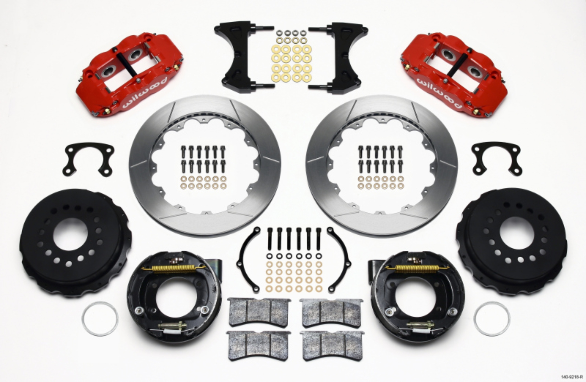 Picture of Wilwood Narrow Superlite 4R Rear P-Brk Kit 12-88in Red Big Ford New Style 2-36in Offset
