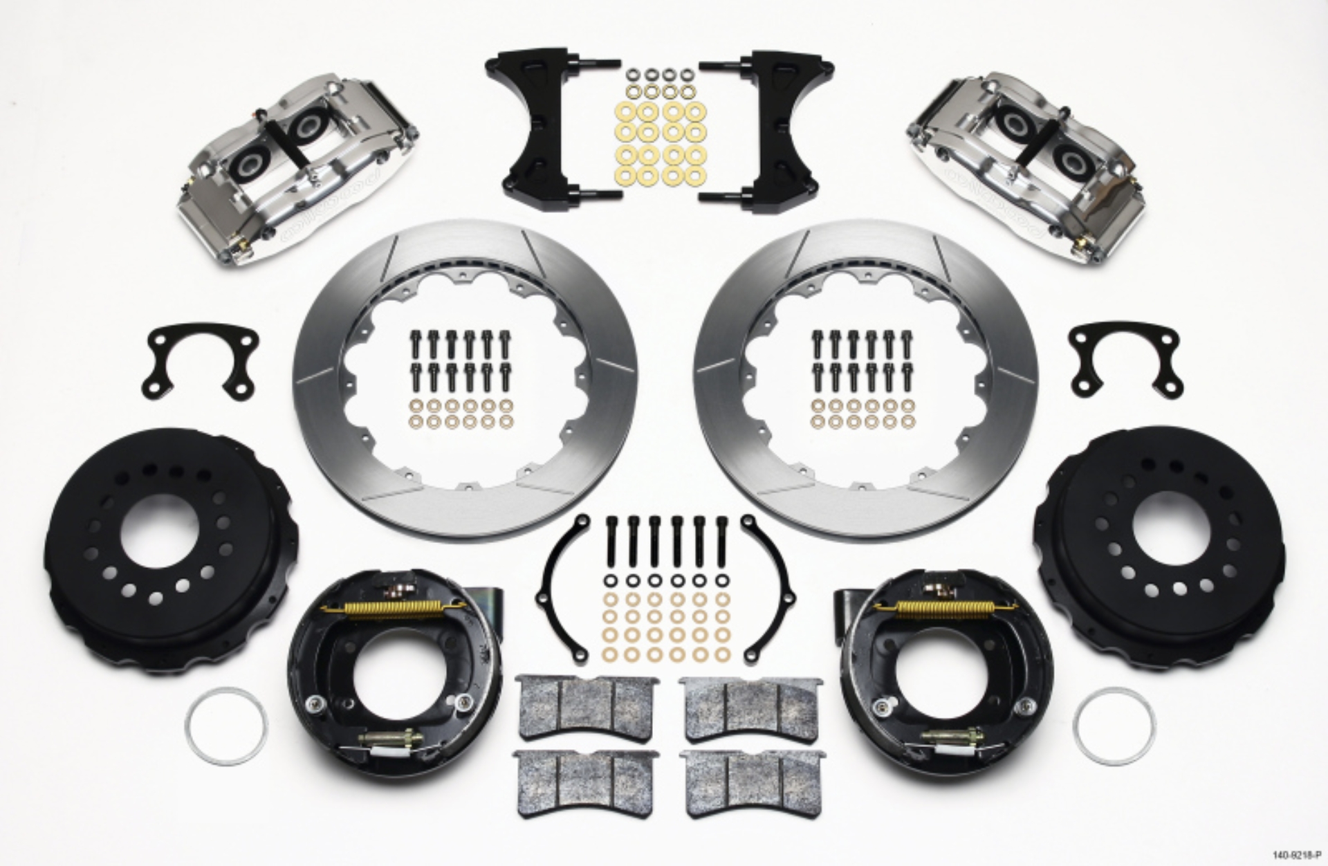 Picture of Wilwood Narrow Superlite 4R Rear P-Brk Kit 12-88in Polished Big Ford New Style 2-36in Offset