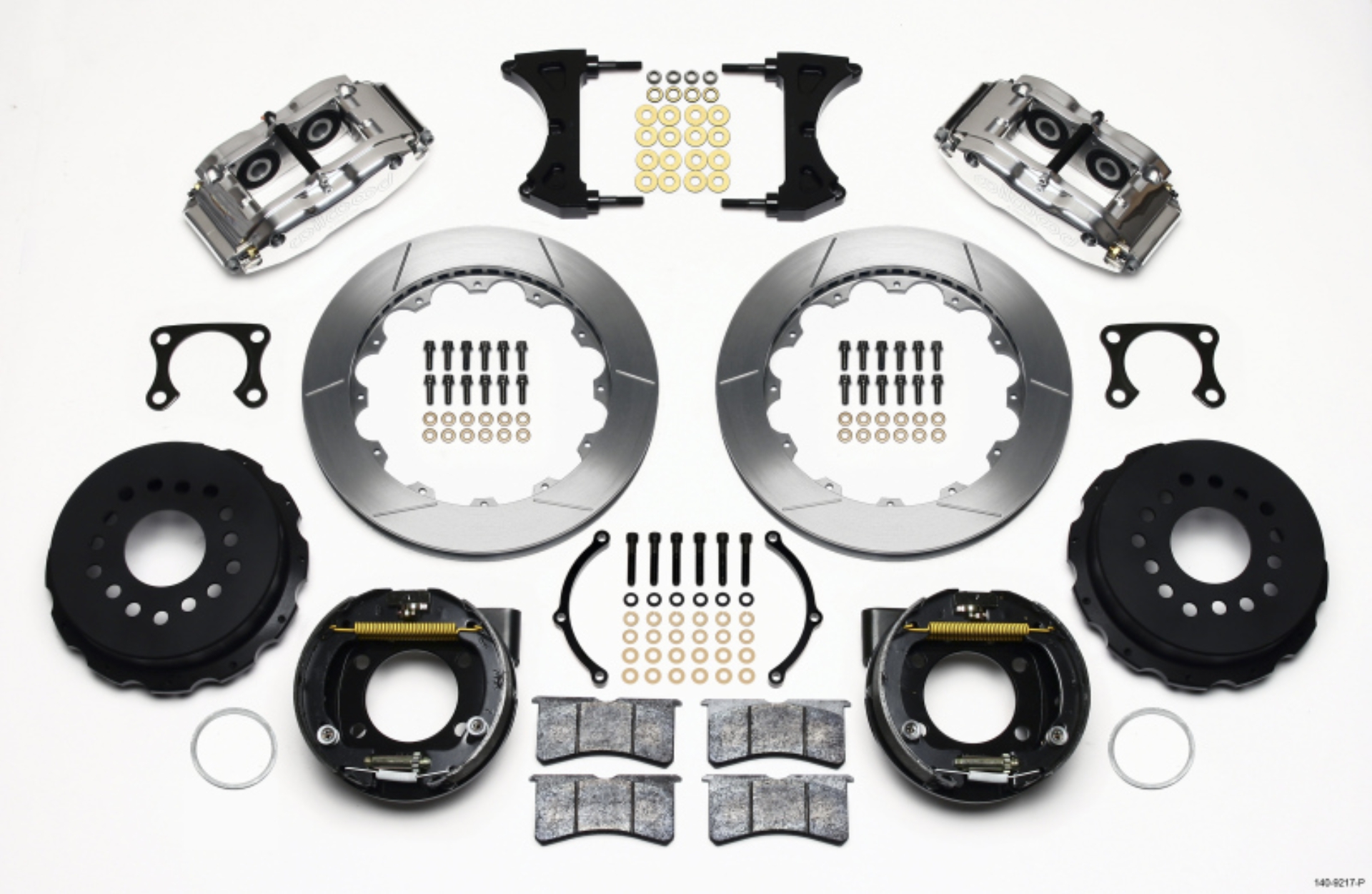 Picture of Wilwood Narrow Superlite 4R Rear P-Brk Kit 12-88in Polished Big Ford Old Style 2-36in Offset
