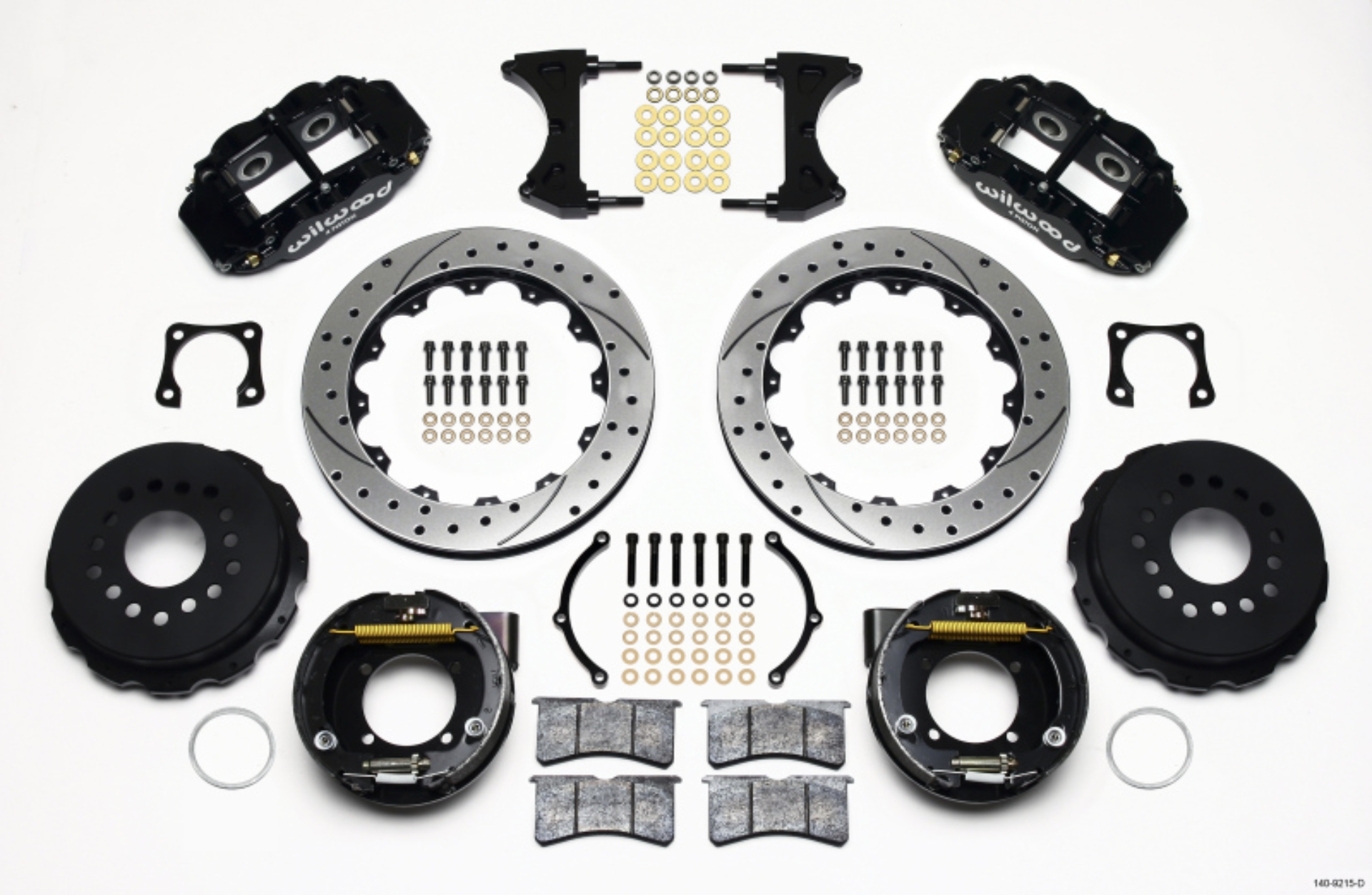 Picture of Wilwood Narrow Superlite 4R Rear P-Brk Kit 12-88in Drilled Chevy 12 Bolt-Spec 3-15in Brng