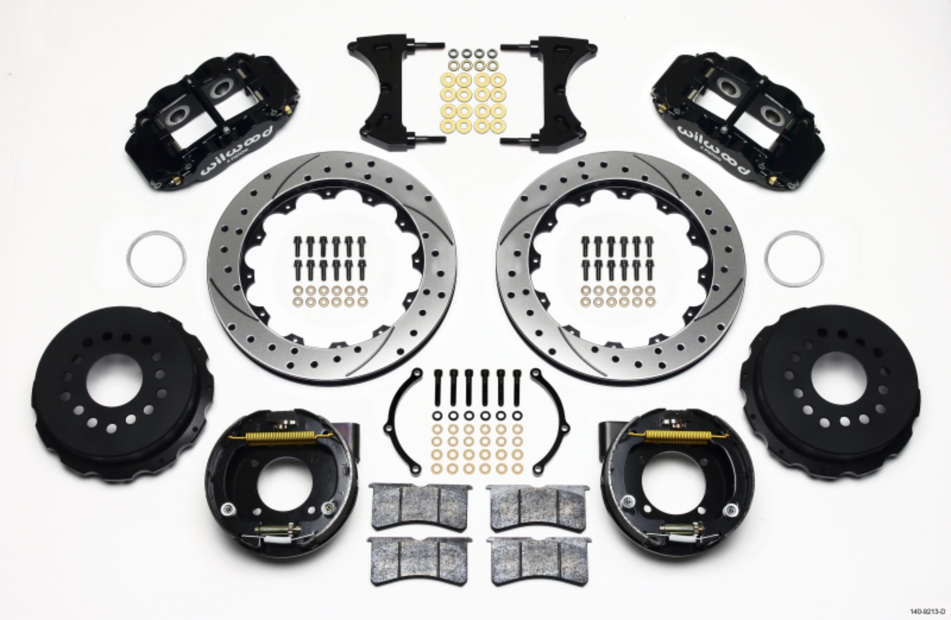 Picture of Wilwood Narrow Superlite 4R Rear P-Brk Kit 12-88in Drilled Chevy 12 Bolt w- C-Clips