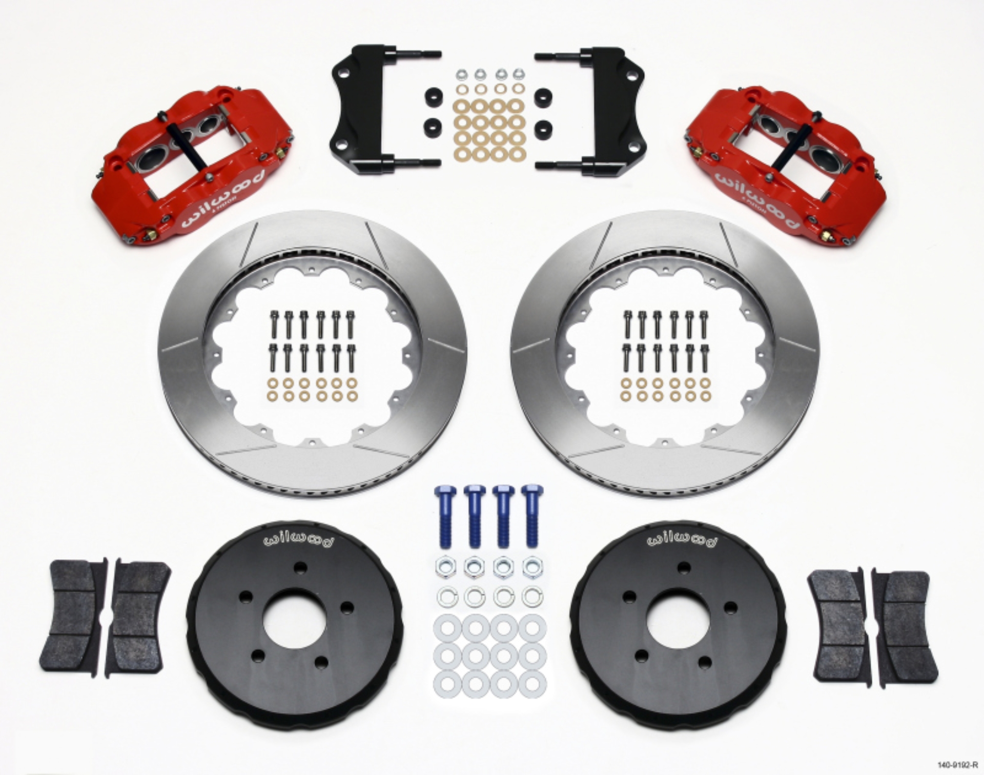 Picture of Wilwood Narrow Superlite 6R Front Hat Kit 14-00in Red Nissan 350Z-Fiti G35