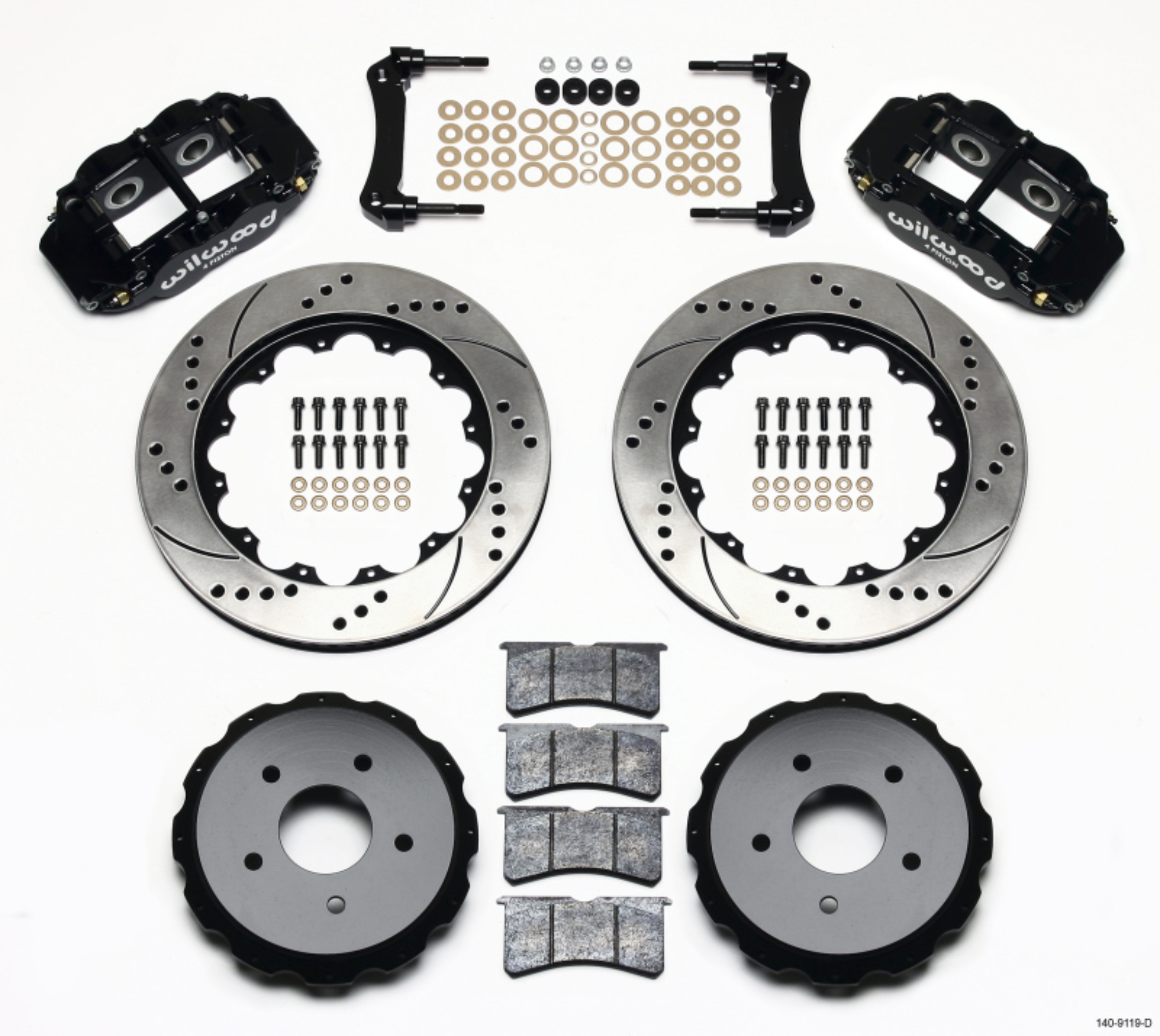 Picture of Wilwood Narrow Superlite 4R Rear Kit 14-00in Drilled 97-04 Corvette C5-Z06 05-13 C6