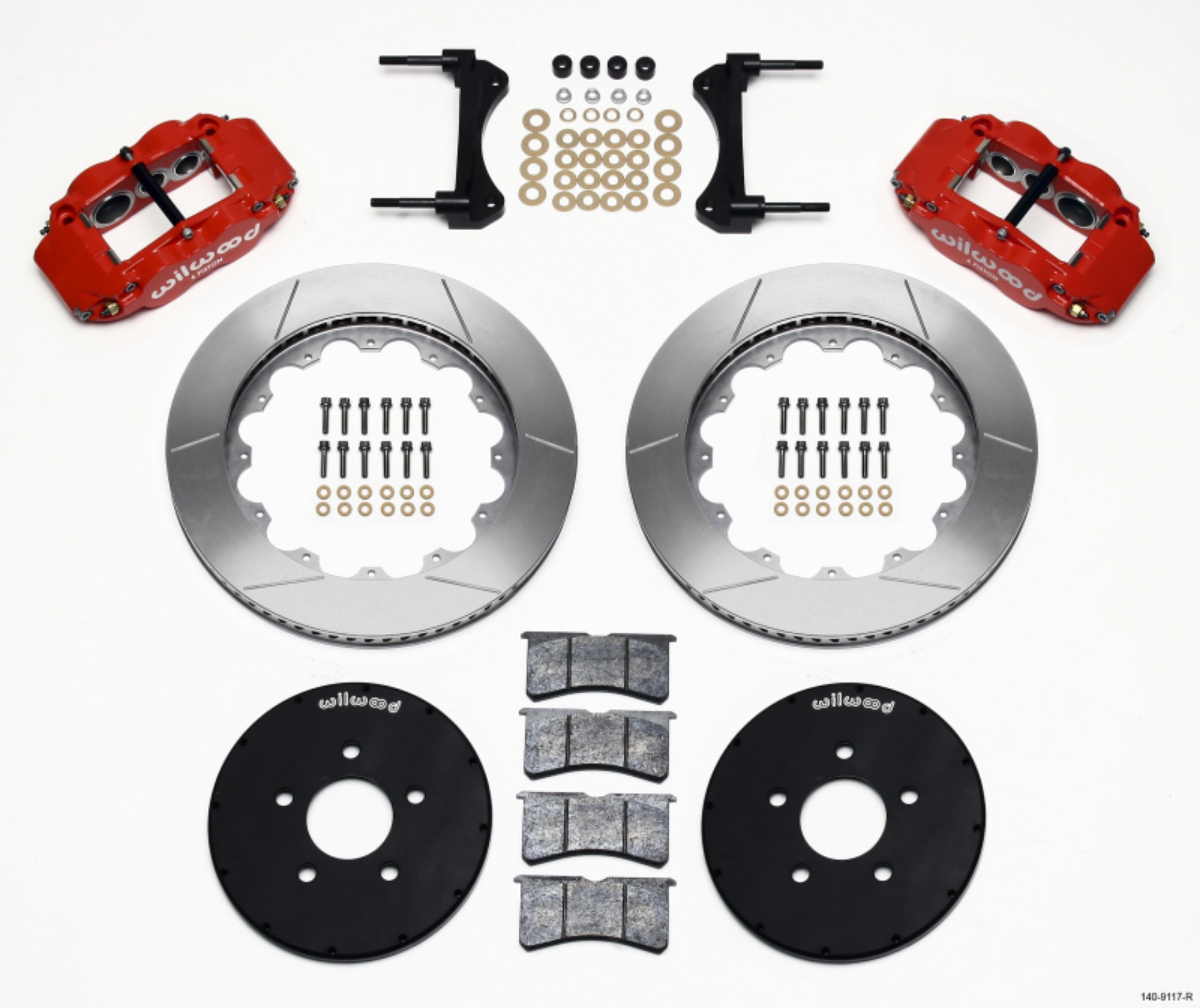 Picture of Wilwood Narrow Superlite 6R Front Hat Kit 14-00in Red 1994-2004 Mustang