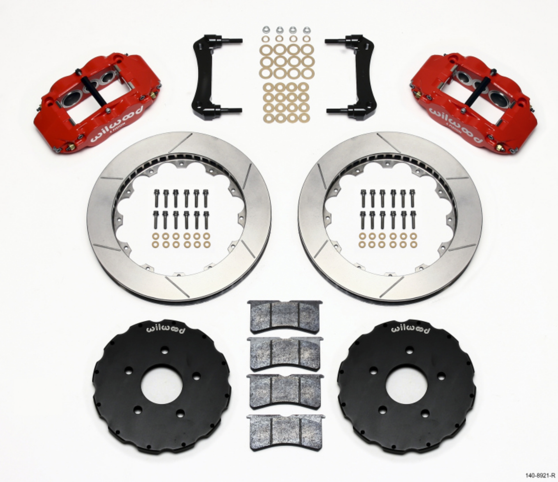 Picture of Wilwood Narrow Superlite 6R Front Hat Kit 13-06in Red 2005-up Corvette C6