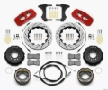 Picture of Wilwood AERO4 Rear Kit 14-00 Drilled Red 2005-2014 Mustang w- BMR Suspn- w-Lines