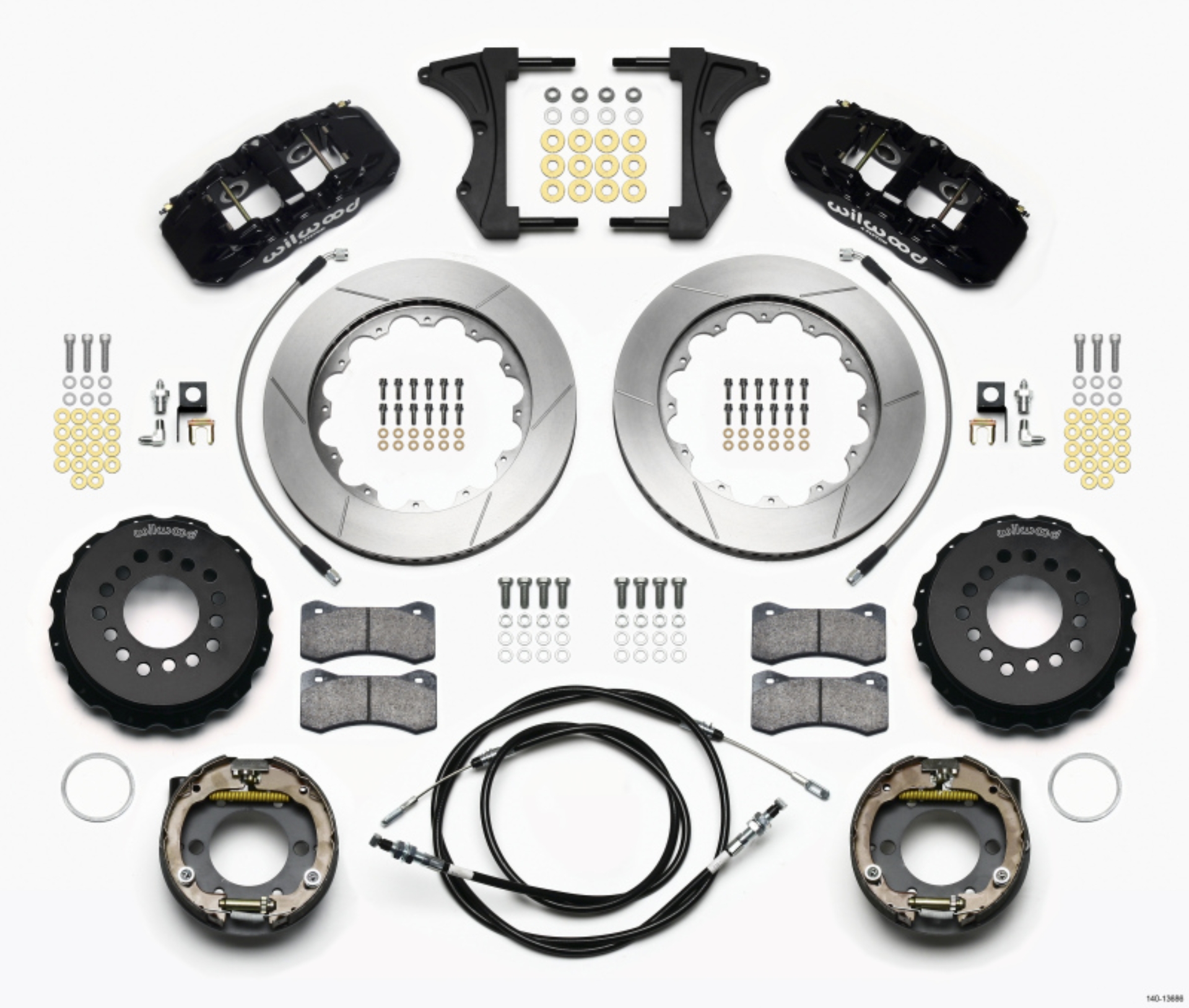 Picture of Wilwood AERO4 Rear Kit 14-00 2005-2014 Mustang w- BMR Suspn- w-Lines