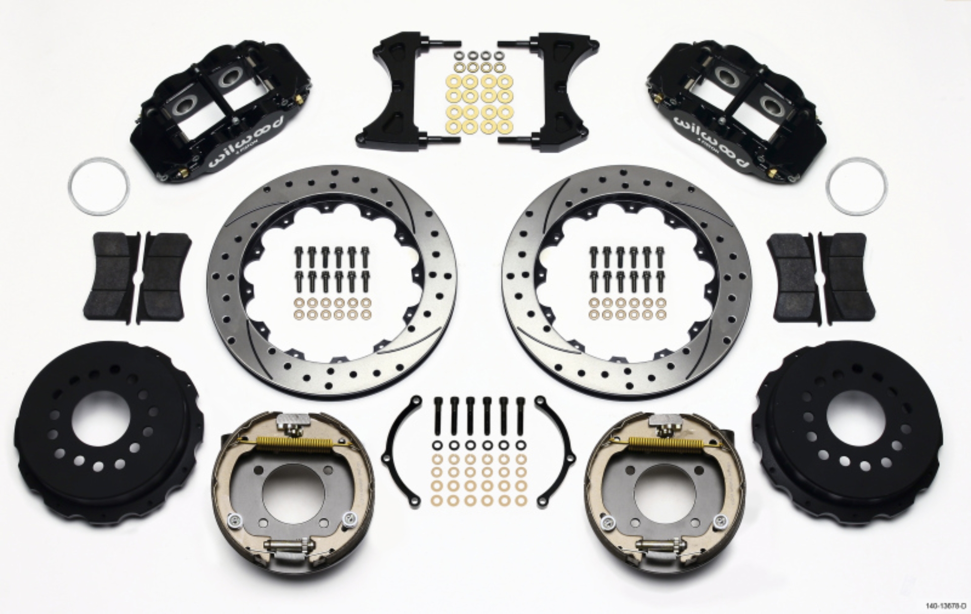 Picture of Wilwood Narrow Superlite 4R Rear P-Brk Kit 12-88in Drilled Chevy 12 Bolt w- C-Clips