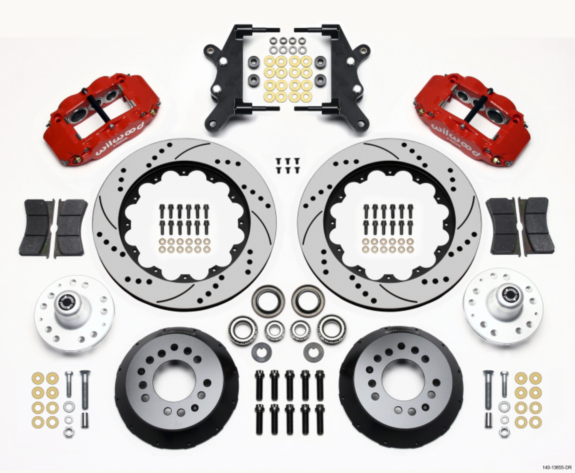 Picture of Wilwood Narrow Superlite 6R Front Hub Kit 14-00in Drill Red 60-68 Ford - Mercury Full Size - Galaxie