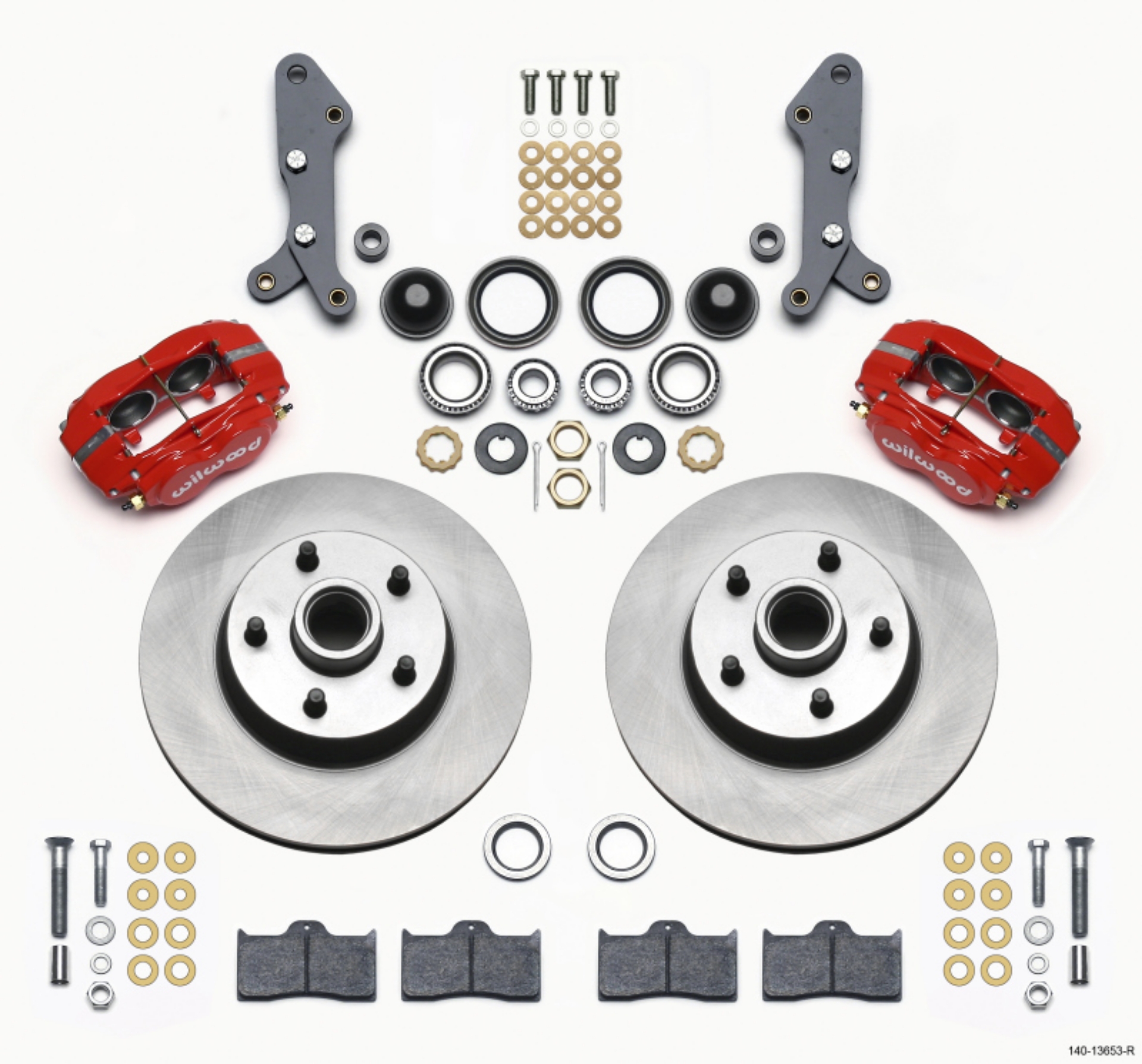 Picture of Wilwood Forged Dynalite-M Front Kit 11-30in 1 PC Rotor&Hub Red 60-68 Ford - Mercury Full Size