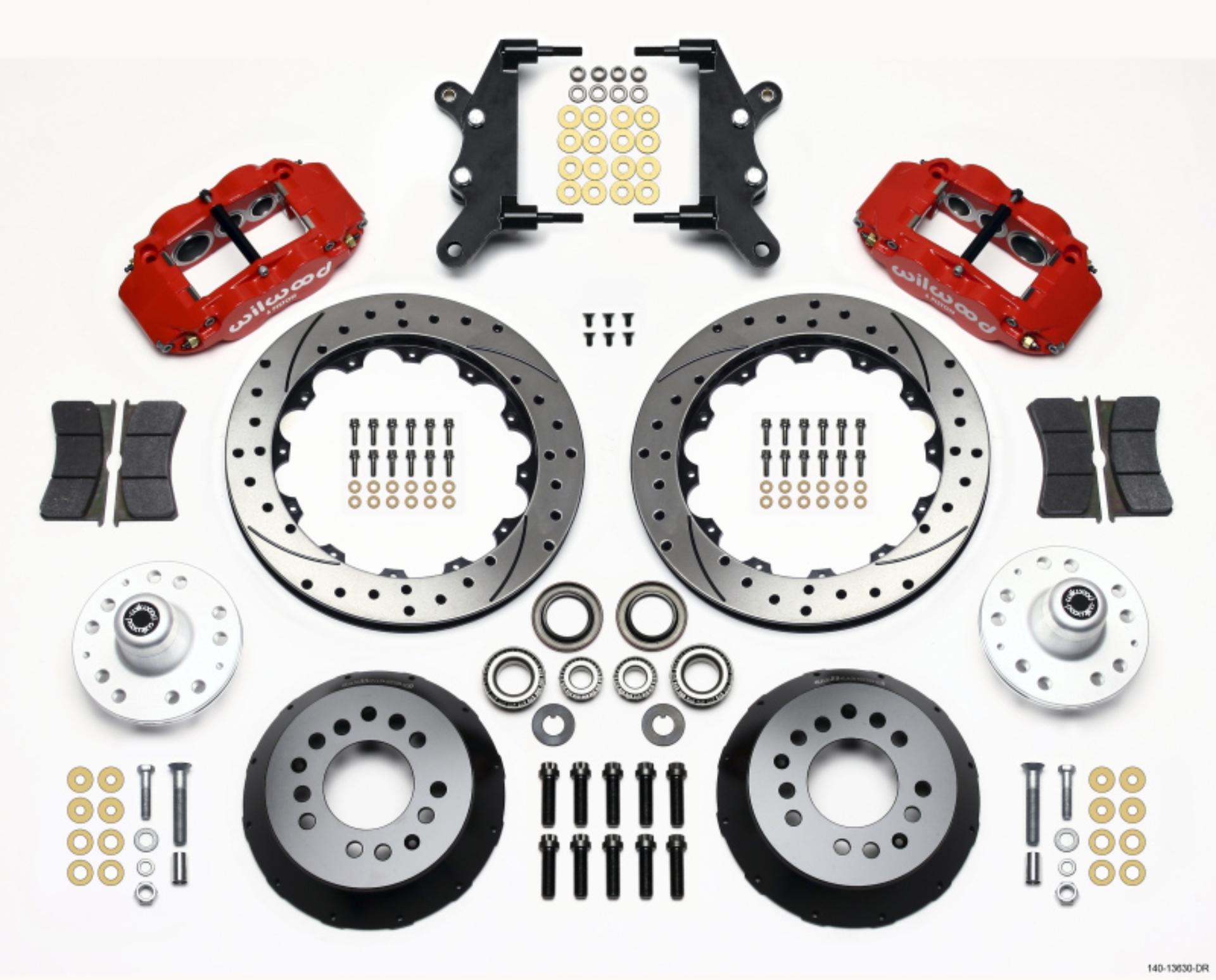Picture of Wilwood Narrow Superlite 6R Front Hub Kit 12-88in Drill Red 60-68 Ford - Mercury Full Size - Galaxie