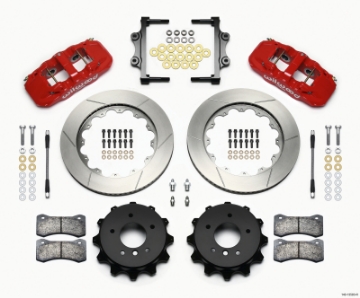 Picture of Wilwood AERO4 Rear Kit 14-00 Red 2007-2011 BMW E90 Series w-Lines