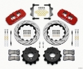 Picture of Wilwood AERO4 Rear Kit 14-00 Drilled Red 2007-2011 BMW E90 Series w-Lines