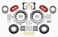 Picture of Wilwood Narrow Superlite 4R Front Hat Kit 14-00in Drill Red 76-77 Ford Bronco Dana 44 w-Lines