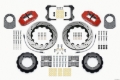 Picture of Wilwood Narrow Superlite 4R Front Hat Kit 14-00in Drill Red 66-75 Ford Bronco Dana 30-44 w-Lines