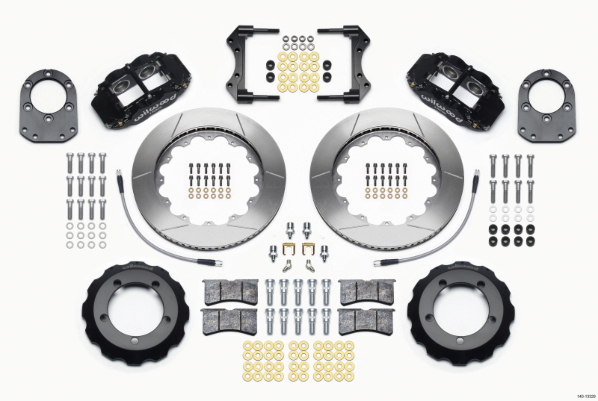 Picture of Wilwood Narrow Superlite 4R Front Hat Kit 14-00in 66-75 Ford Bronco Dana 30-44 w-Lines
