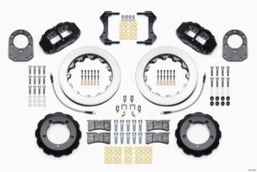 Picture of Wilwood Narrow Superlite 4R Front Hat Kit 12-88in Red 66-75 Ford Bronco Dana 30-44 w-Lines