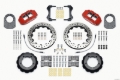 Picture of Wilwood Narrow Superlite 4R Front Hat Kit 12-88in Drill Red 66-75 Ford Bronco Dana 30-44 w-Lines