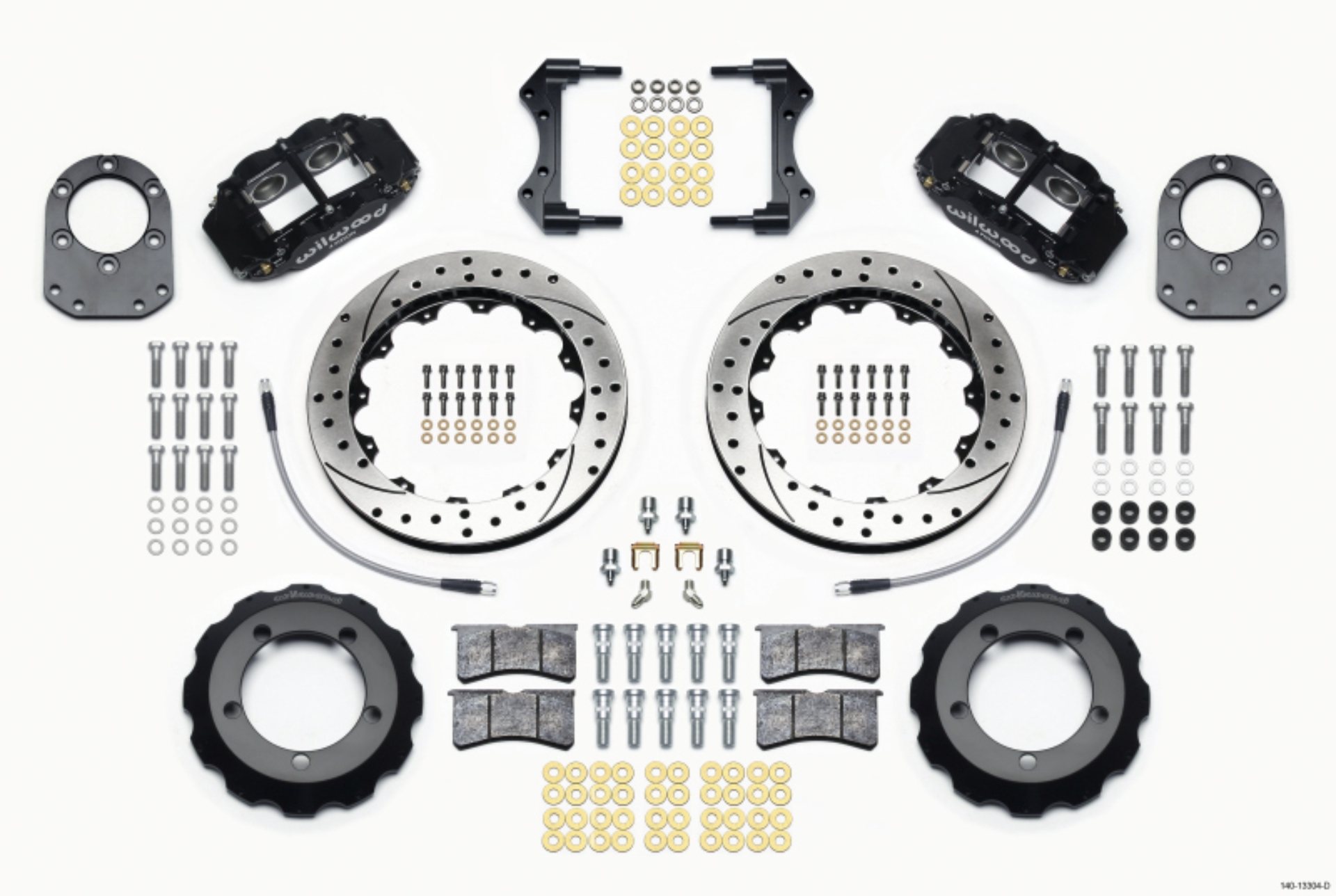 Picture of Wilwood Narrow Superlite 4R Front Hat Kit 12-88in Drilled 66-75 Ford Bronco Dana 30-44 w-Lines