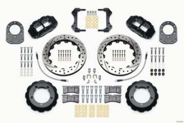 Picture of Wilwood Narrow Superlite 4R Front Hat Kit 12-88in Drilled 66-75 Ford Bronco Dana 30-44 w-Lines