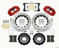 Picture of Wilwood Narrow Superlite 6R Front Hat Kit 14-00in Drilled Red 2008-up Hyundai Genesis Coupe w-Lines