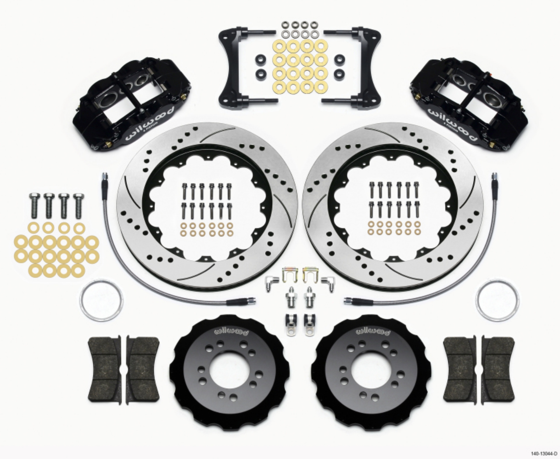 Picture of Wilwood Narrow Superlite 6R Front Hat Kit 14-00in Drilled 2008-up Hyundai Genesis Coupe w-Lines