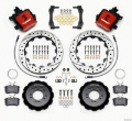 Picture of Wilwood Combination Parking Brake Rear Kit 12-88in Drilled Red 2013-Up Ford Focus ST w- Lines