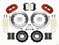Picture of Wilwood Narrow Superlite 6R Front Hat Kit 12-88in Red 2013-Up Ford Focus ST w- Lines