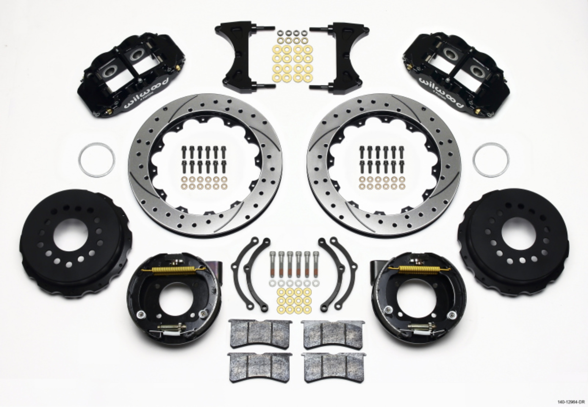 Picture of Wilwood Narrow Superlite 4R Rear P-Brk Kit 12-88in Drilled Chevy 12 Bolt w- C-Clips