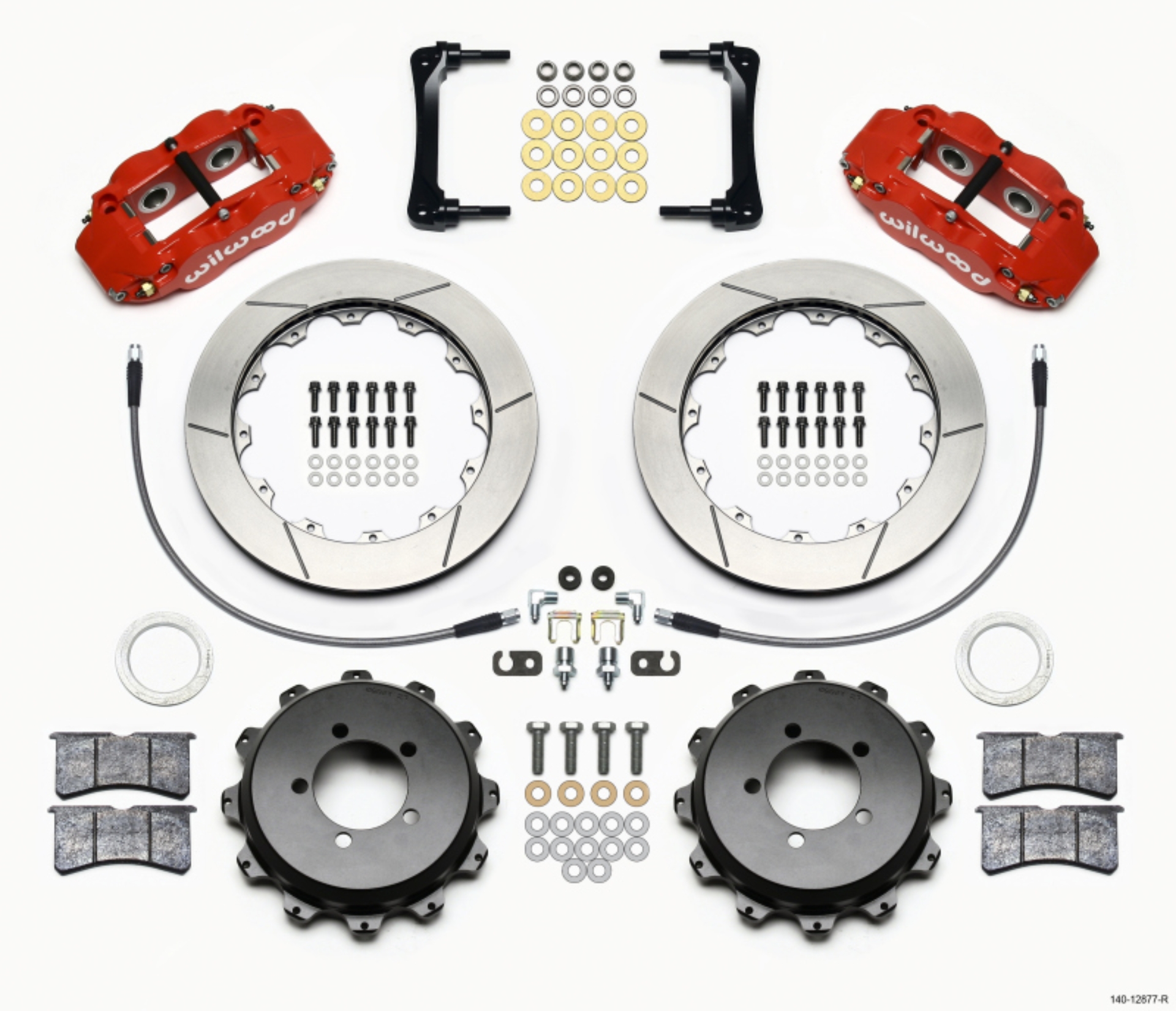 Picture of Wilwood Narrow Superlite 4R Rear Kit 12-88in Red 2008-2012 Subaru WRX w-Lines