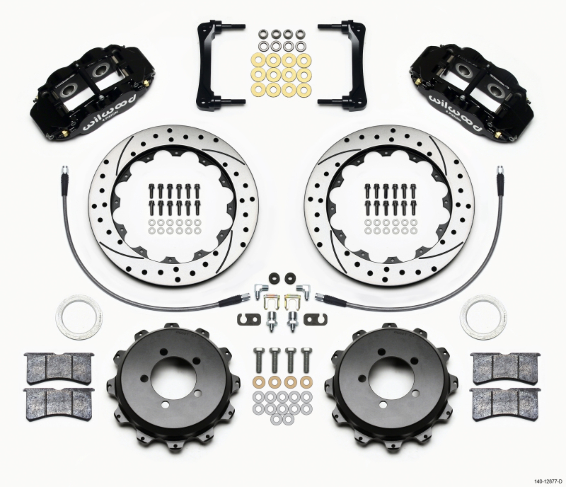 Picture of Wilwood Narrow Superlite 4R Rear Kit 12-88in Drilled 2008-2012 Subaru WRX w-Lines