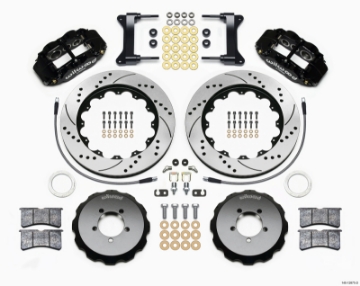 Picture of Wilwood Narrow Superlite 6R Front Hat Kit 14-00in Drilled 1999-2012 Subaru WRX w-Lines