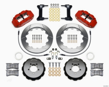 Picture of Wilwood Narrow Superlite 6R Front Hat Kit 13-06in Red 1999-2012 Subaru WRX w-Lines