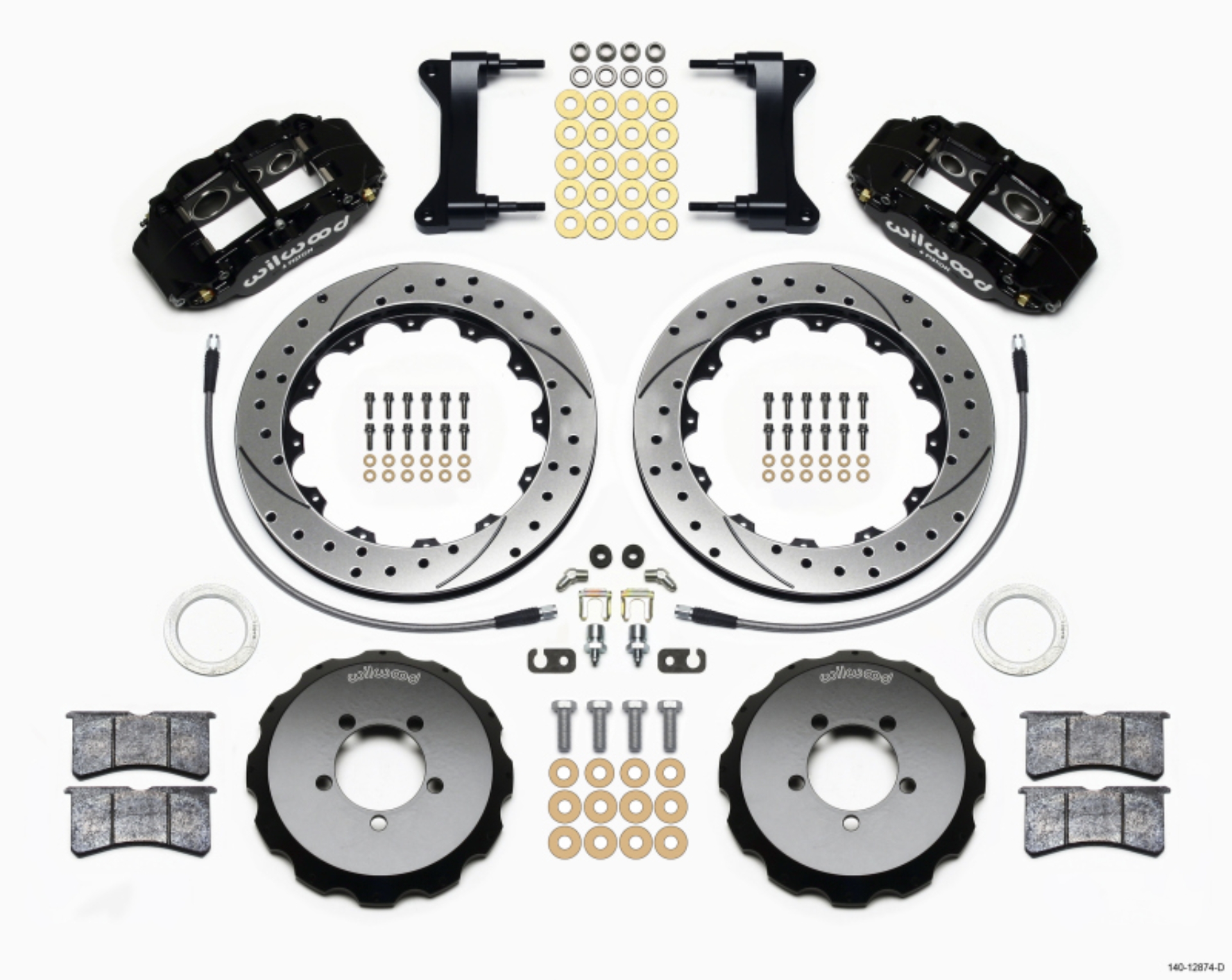 Picture of Wilwood Narrow Superlite 6R Front Hat Kit 13-06in Drilled 1999-2012 Subaru WRX w-Lines