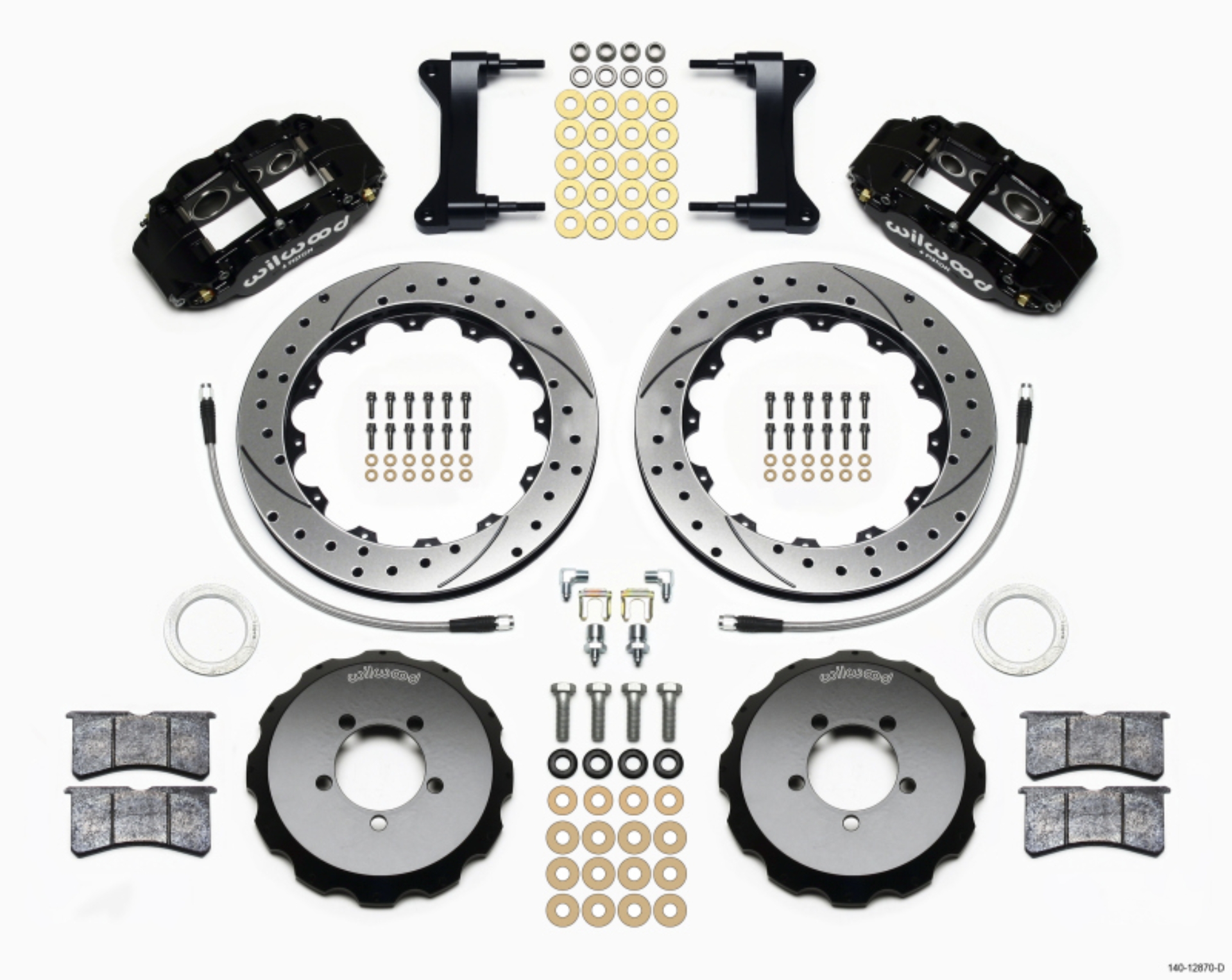 Picture of Wilwood Narrow Superlite 6R Front Hat Kit 12-88in Drilled 2012-Up Toyota - Scion FRS w- Lines