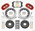 Picture of Wilwood Narrow Superlite 6R Front Hat Kit 12-88in Drill Red 06-12 Volkswagen GTI w- Lines